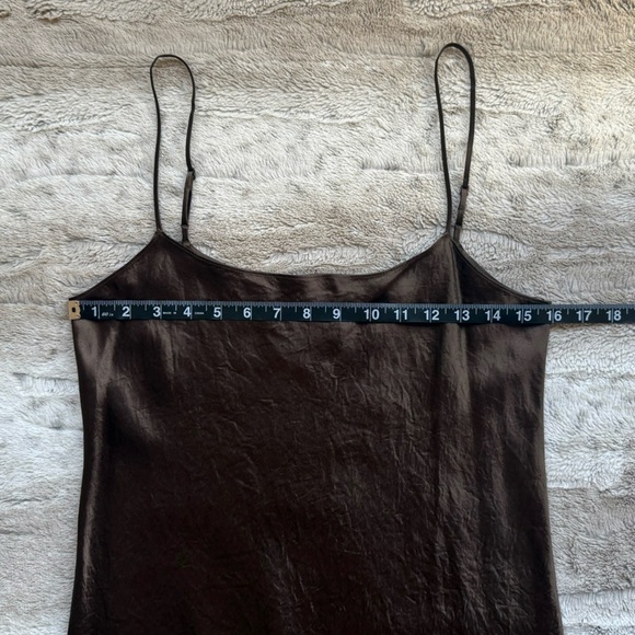 VINCE Satin Slip Dress in Nutwood Size S - Picture 10 of 16